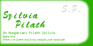 szilvia pilath business card